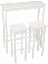 AmazonBasics Breakfast Bar Bistro Table - 3-Piece Set, White