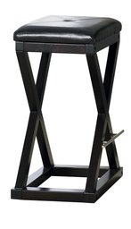 Pinzon Elington Backless Barstool with Padded Leather Seat, Java