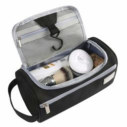 Eono by Amazon - Sacos de higiene precisar de avião unisexo necessidades de viagem Toiletry Bag precisar de maquilhagem com gancho para pendurar saco cosmético impermeável organizador de viagem