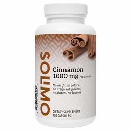 Amazon Brand - Solimo Cinnamon 1000 mg, 150 Capsules (2 Capsules per Serving)