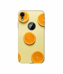 Amazon Brand - Solimo Designer Orange Texture 3D Printed Hard Back Case Mobile Cover for Apple iPhone XR (Logo Cut)