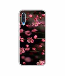 Amazon Brand - Solimo Designer Pink Flowers UV Printed Soft Back Case Mobile Cover for Samsung Galaxy A50