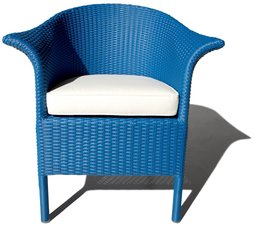 Strathwood All-Weather Wicker Side Chair, Blue