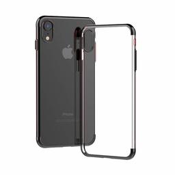 Amazon Brand - Solimo Electroplated Mobile Cover (Soft & Flexible Back case), for Apple iPhone XR (Black)