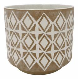 Amazon Brand – Rivet Geometric Ceramic Planter, 8.625