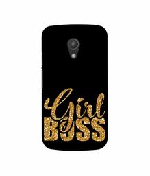 Amazon Brand - Solimo Designer Sparkle Girl Boss 3D Printed Hard Back Case Mobile Cover for Motorola Moto G 2nd Generation