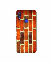 Amazon Brand - Solimo Designer Brick Texture 3D Printed Hard Back Case Mobile Cover for Xiaomi Redmi Note 7 Pro