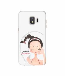 Amazon Brand - Solimo Designer Papa's Princess 3D Printed Hard Back Case Mobile Cover for Samsung Galaxy J2 Core