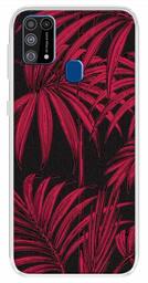 Amazon Brand - Solimo Designer Multicolor Attalea speciosa Red Pattern Printed Soft Back Case Mobile Cover for Samsung Galaxy M31