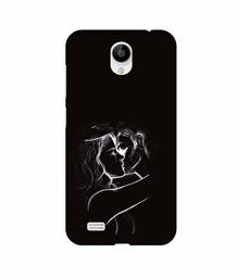 Amazon Brand - Solimo Designer Kissing Couple 3D Printed Hard Back Case Mobile Cover for Vivo Y21L