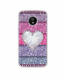 Amazon Brand - Solimo Designer Stone Heart UV Printed Soft Back Case Mobile Cover for Motorola Moto E4 Plus