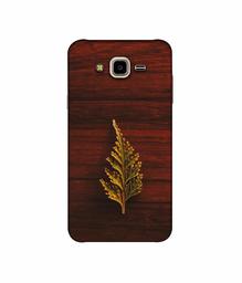 Amazon Brand - Solimo Designer Leaf on Wood 3D Printed Hard Back Case Mobile Cover for Samsung Galaxy J7 NXT