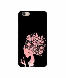 Amazon Brand - Solimo Designer Pink Color Lady Vector 3D Printed Hard Back Case Mobile Cover for Vivo Y53