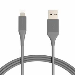 AmazonBasics Lightning to USB A Cable - Advanced Collection, MFi Certified iPhone Charger, White, 3-Foot