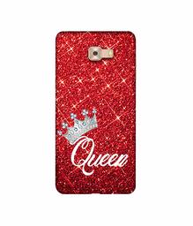 Amazon Brand - Solimo Designer Queen On Red Glitter 3D Printed Hard Back Case Mobile Cover for Samsung Galaxy C9 Pro