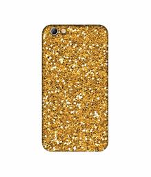 Amazon Brand - Solimo Designer Golden Sparkle UV Printed Soft Back Case Mobile Cover for Oppo F3 Plus