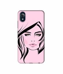 Amazon Brand - Solimo Designer Pink Lady Pattern 3D Printed Hard Back Case Mobile Cover for Vivo Y91i