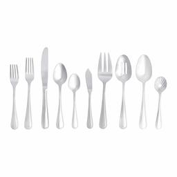 AmazonBasics 45-Piece Stainless Steel Crown Flatware Set, Service for 8