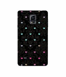 Amazon Brand - Solimo Designer Heart Texture 3D Printed Hard Back Case Mobile Cover for Samsung Galaxy Note 4