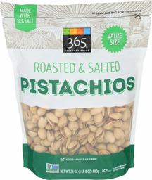 365 Everyday Value, Pistachios, Roasted & Salted, 24 oz