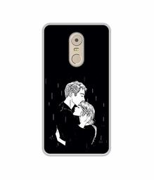 Amazon Brand - Solimo Designer Couples Standing in Rain UV Printed Soft Back Case Mobile Cover for Lenovo K6 Note