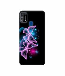 Amazon Brand - Solimo Designer Butterflies Neon Light 3D Printed Hard Back Case Mobile Cover for Samsung Galaxy M31