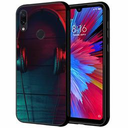 Amazon Brand - Solimo Designer Music Headphone Printed Hard Back Case Mobile Cover for Redmi Note 7 Pro & Redmi Note 7