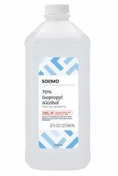 Amazon Brand - Solimo 70% Isopropyl Alcohol First Aid Antiseptic for Treatment of Minor Cuts and Scrapes, 32 Fl Oz (Pack of 1)