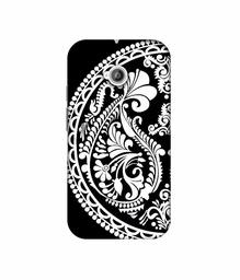 Amazon Brand - Solimo Designer Half Circle Rangoli 3D Printed Hard Back Case Mobile Cover for Motorola Moto E 2nd Generation