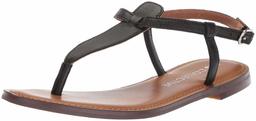 206 Collective Cameron Flat Thong Sandal, Pelle Nera, 8.5 B(M) US