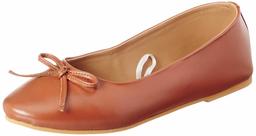 Amazon Brand - Symbol Women's Tan Ballet Flats-4 UK (37 EU) (7 US) (SYM-WS-004)