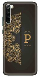 Amazon Brand - Solimo Designer Black Pattern Alphabet-P 3D Printed Hard Back Case Mobile Cover for Xiaomi Redmi Note 8