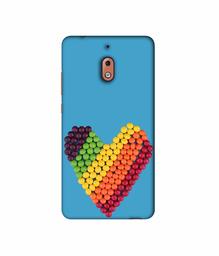 Amazon Brand - Solimo Designer Ball Heart 3D Printed Hard Back Case Mobile Cover for Nokia 2.1