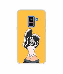 Amazon Brand - Solimo Designer Boy Shoes Pattern UV Printed Soft Back Case Mobile Cover for Samsung Galaxy A8 Plus (2018)