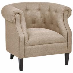 Amazon Brand – Ravenna Home Westcott Curved Tufted Rolled Arm Accent Chair, 34