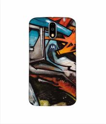 Amazon Brand - Solimo Designer Painting Texture 3D Printed Hard Back Case Mobile Cover for Motorola Moto G4 Plus (with Logo Cut)