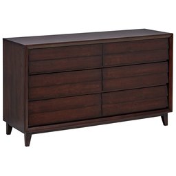 Amazon Brand – Rivet Ventura Mid-Century Louvered Dresser, 60