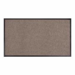 AmazonBasics tapete moldeado y alfombrilla de goma comercial para entrada, patrón cuadrado, 4 x 6, gris