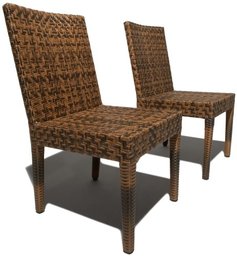 Strathwood Lanai Dining All-Weather Wicker Side Chair, Set of 2