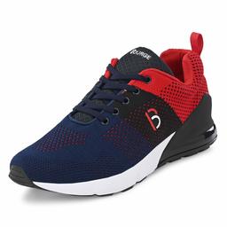 Bourge Men's Loire-176 Navy, Black and Red Running Shoes-7 UK (41 EU) (8 US) (Loire-176-07)