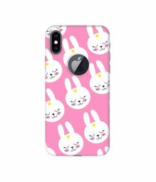 Amazon Brand - Solimo Designer Rabbit Pattern 3D Printed Hard Back Case Mobile Cover for Apple iPhone Xs Max (Logo Cut)