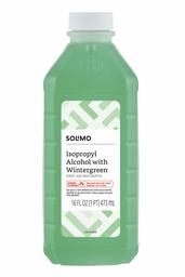 Amazon Brand - Solimo 50% Isopropyl Alcohol First Aid Antiseptic with Wintergreen, 16 Fluid Ounce