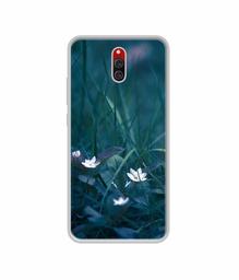 Amazon Brand - Solimo Designer White Flower UV Printed Soft Back Case Mobile Cover for Xiaomi Redmi 8A Dual