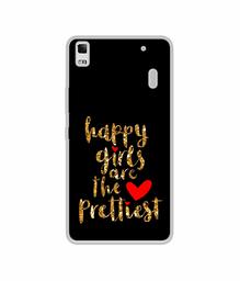 Amazon Brand - Solimo Designer Happy Girls are The Prettiest UV Printed Soft Back Case Mobile Cover for Lenovo K3 Note / A7000