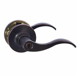 AmazonBasics Privacy Door Lever - Wave - Oil Rubbed Bronze