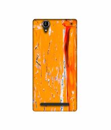 Amazon Brand - Solimo Designer Gold Yellow Paint 3D Printed Hard Back Case Mobile Cover for Sony Xperia T2 Ultra