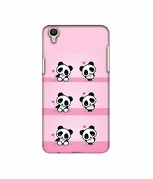 Amazon Brand - Solimo Designer Panda Pattern 3D Printed Hard Back Case Mobile Cover for Oppo F1 Plus