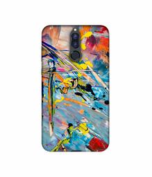 Amazon Brand - Solimo Designer Paint Texture 3D Printed Hard Back Case Mobile Cover for Huawei Honor 9i