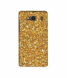 Amazon Brand - Solimo Designer Golden Sparkle 3D Printed Hard Back Case Mobile Cover for Xiaomi Redmi 2S