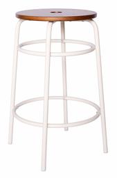 Ravenna Home Caleb Round Bar Stool with Metal Legs, 24